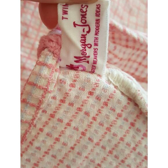 2 Rare Morgan Jones Vintage Chenille Twin Bedspreads Cotton Pink Periwinkle Blue - Picture 9 of 15